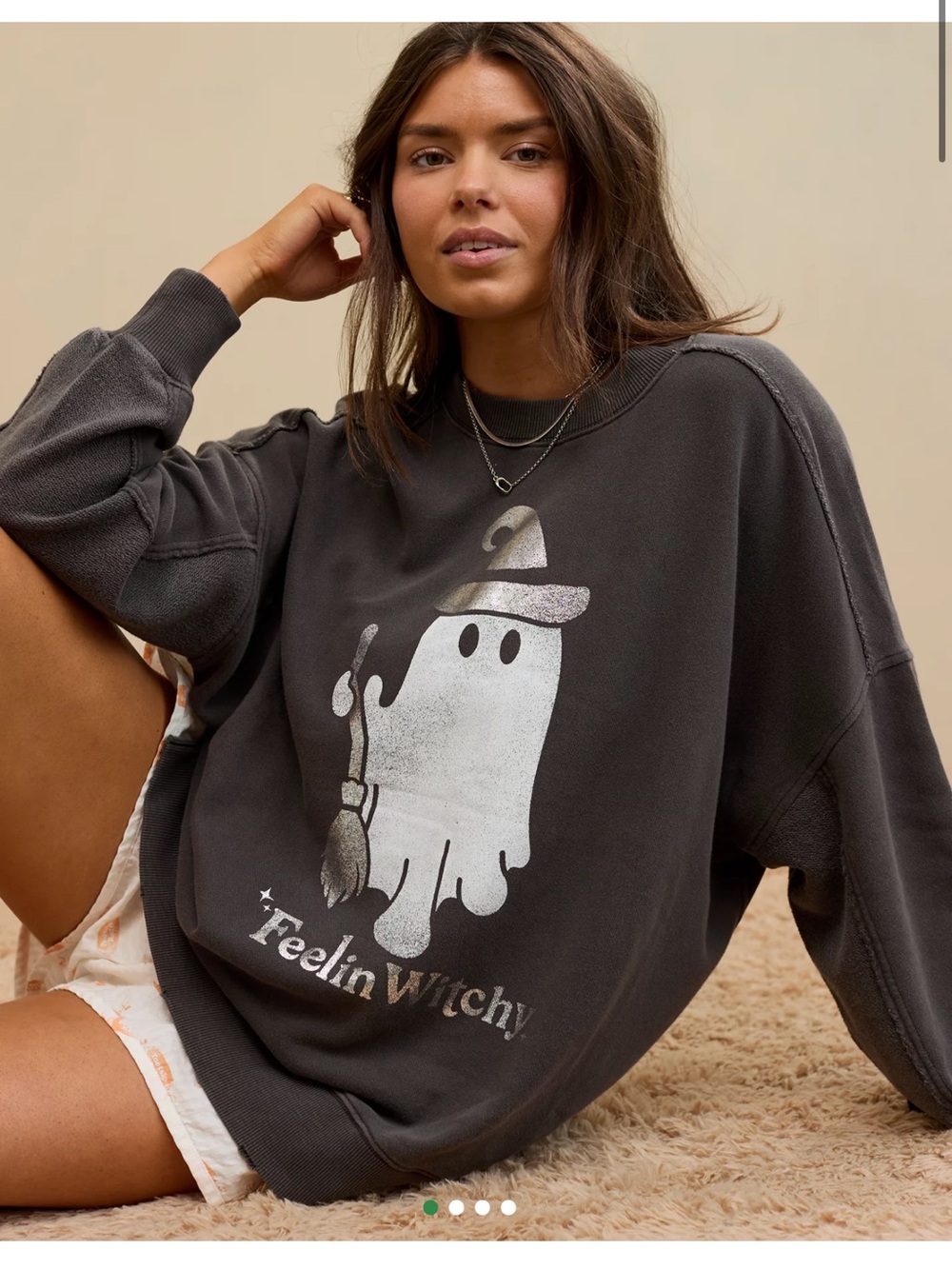 Aerie Feelin' Witchy Halloween Sweater Size Small